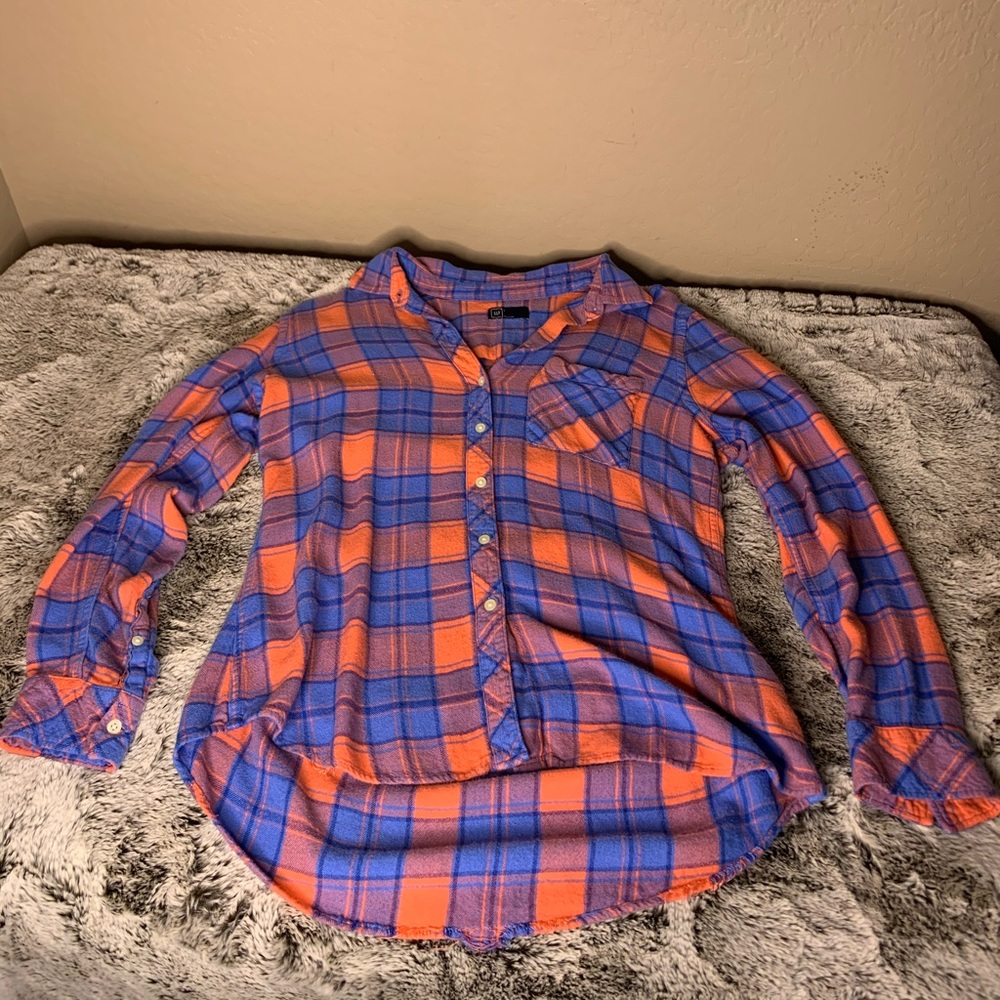 Pink and blue  flannel